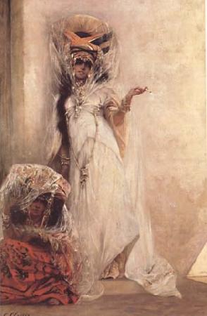 Georges Clairin Deux femmes Ouled-Naiil (mk32) Sweden oil painting art